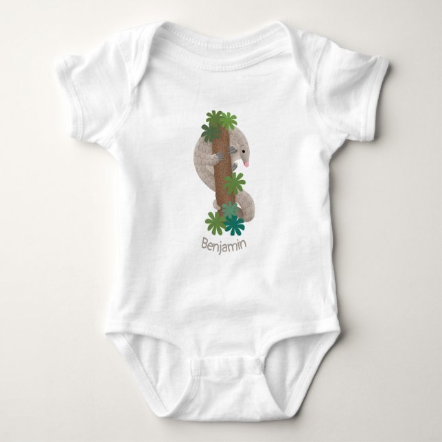 Niedliche Pangolin-Vorführung Baby Strampler (Vorderseite)