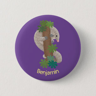 Niedliche Pangolin-Vorführung Button