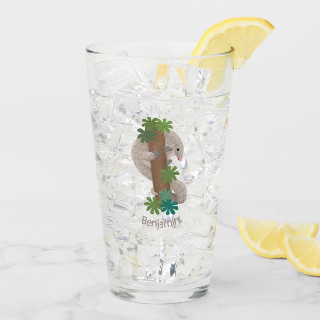 Niedliche Pangolin-Vorführung Glas (Rückseite Ice)