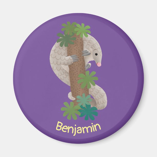 Niedliche Pangolin-Vorführung Magnet (Vorne)