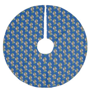 Niedliche Pangolin-Vorführung Polyester Weihnachtsbaumdecke