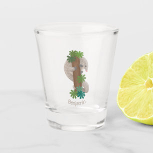 Niedliche Pangolin-Vorführung Schnapsglas