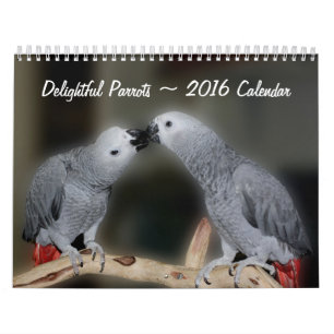 Niedliche Papageien Kalender