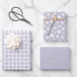 Niedliche Papierfolien für das Muster der Lavendel Geschenkpapier Set