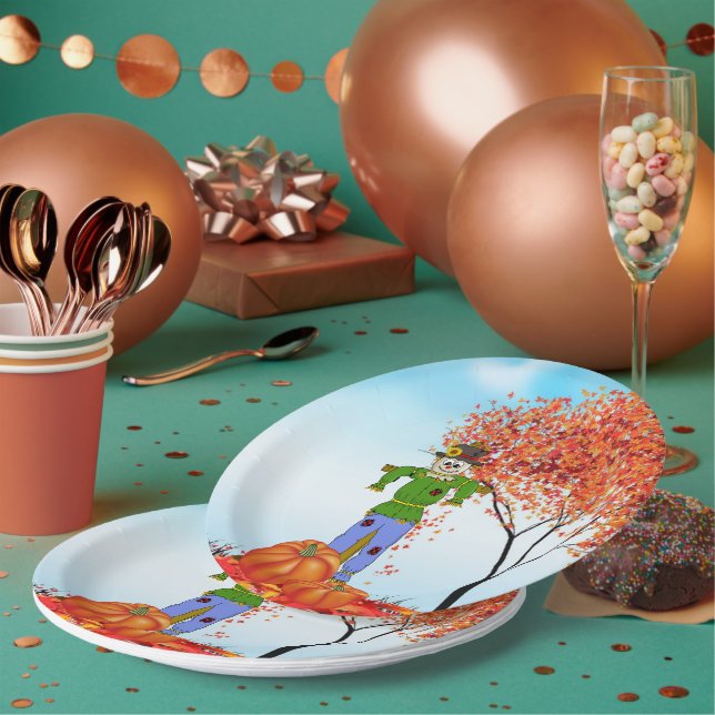 Niedliche Papiertafel für die Herbstspur Pappteller (Multi)