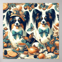Niedliche Papillon Dog Illustration