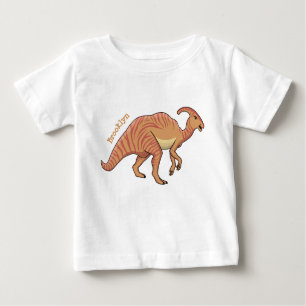 Niedliche Parasaurolophus-Dinosaurier-Cartoon-Abbi Baby T-shirt