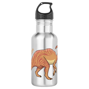 Niedliche Parasaurolophus-Dinosaurier-Cartoon-Abbi Edelstahlflasche