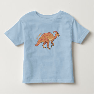 Niedliche Parasaurolophus-Dinosaurier-Cartoon-Abbi Kleinkind T-shirt