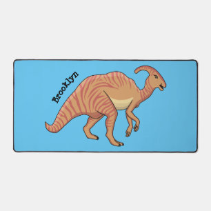 Niedliche Parasaurolophus-Dinosaurier-Cartoon-Abbi Schreibtischunterlage