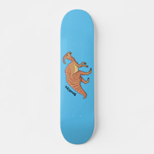 Niedliche Parasaurolophus-Dinosaurier-Cartoon-Abbi Skateboard