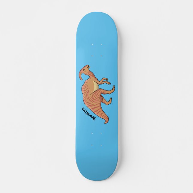 Niedliche Parasaurolophus-Dinosaurier-Cartoon-Abbi Skateboard (Vorne)