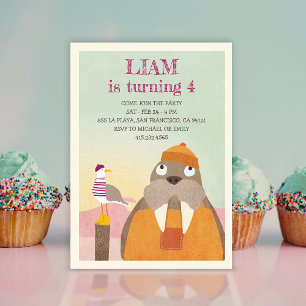 Niedliche Party an der Küste Beste Feiertage Einladung