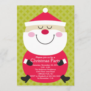 Niedliche Party Einladung des Weihnachtsmanns