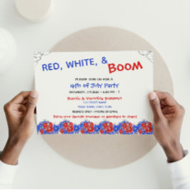 Niedliche Party Einladung vom 4. Juli