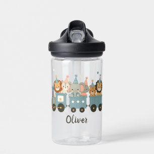 Niedliche Party Tiere im Zug Personalisiert Trinkflasche