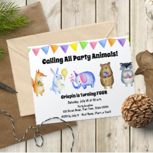 Niedliche Party zum Geburtstag Einladung