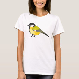 Niedliche Parus Major Bird Cartoon Illustration T-Shirt