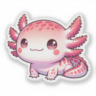 Niedliche Pastel Axolotls Neue Designs Vinyl St. Aufkleber