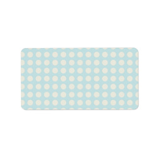 NIEDLICHE PASTEL BLAUE PUNKTE UND RIBBON ADRESSAUFKLEBER