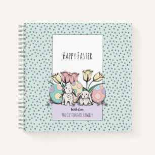 Niedliche Pastel Bunny Rabbit Happy Osterfest Indi Notizbuch
