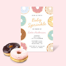 Niedliche Pastel Donuts Baby Sprinkle Einladung