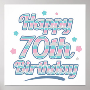 Niedliche Pastel feiert 70. Geburtstag Poster