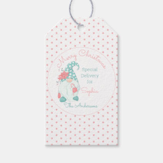 Niedliche Pastel Frohe Weihnachten, individueller  Geschenkanhänger
