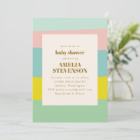 Niedliche Pastel Geometric Spring Mint Babydusche