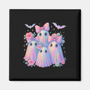Niedliche Pastel Ghost Boo Crew Floral Matching Ha Magnet