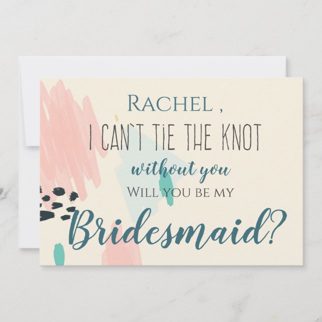 Niedliche Pastel kann ich den Knoten nicht ohne di Einladung (Vorderseite)