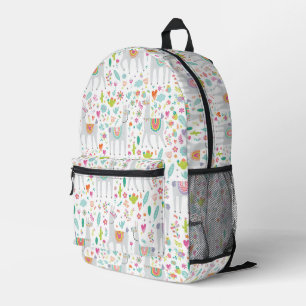 Niedliche Pastel Llama Muster Bedruckter Rucksack