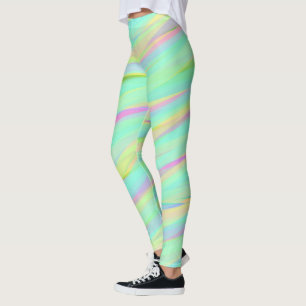 Niedliche Pastel Ombre Rainbow Farbiges Muster Yog Leggings