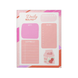 Niedliche Pastel Pink-Einkaufsliste Notizblock