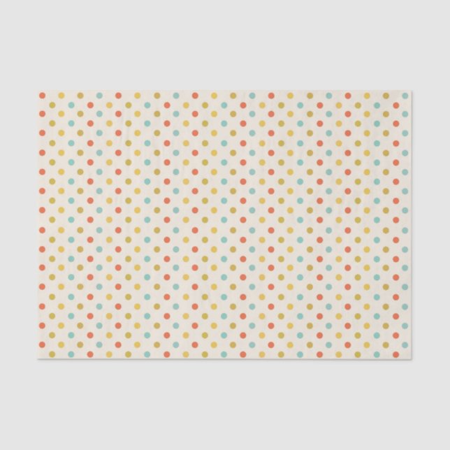 Niedliche Pastel Polka Dot Pattern Seidenpapier (Vorderseite)