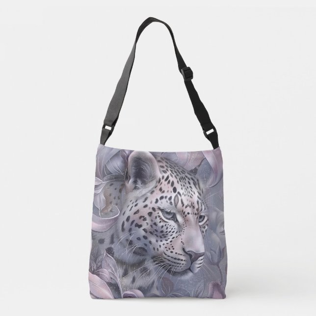 Niedliche Pastel Safari Wildtiere Vögel Tragetaschen Mit Langen Trägern (Rückseite)