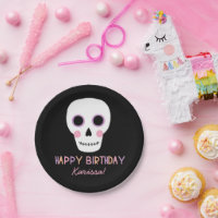 Niedliche Pastel Skull Halloween Geburtstagsname