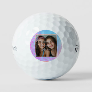 Niedliche Pastel Vaporwave Strip Foto Border Golfball