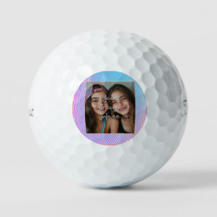 Niedliche Pastel Vaporwave Strip Foto Border Golfball