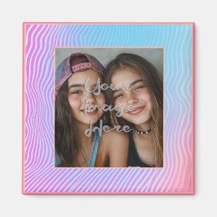 Niedliche Pastel Vaporwave Strip Foto Border Magnet