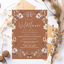 Niedliche Pastel Wildblume Terracotta Kinderdusche
