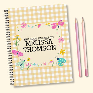 Niedliche Pastel Yellow Summer Floral Daily Journa Notizbuch