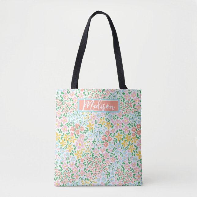 Niedliche Pastelgarten Blume Muster (Vorderseite)