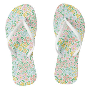 Niedliche Pastelgarten Blume Muster Flip Flops