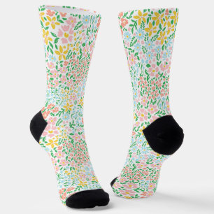 Niedliche Pastelgarten Blume Muster Socken