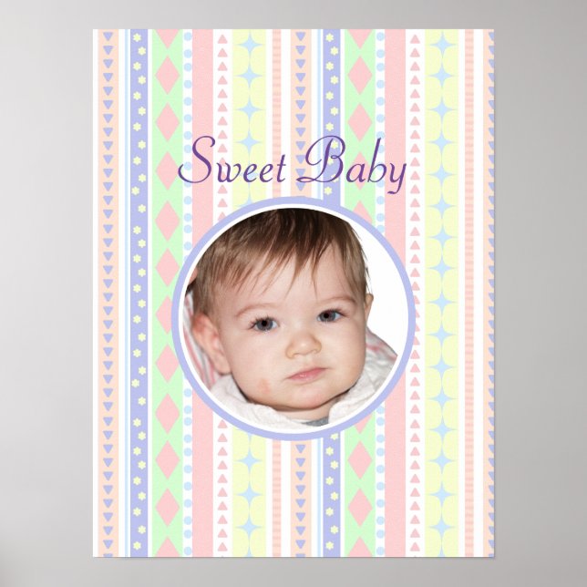 Niedliche Pastell Baby Print Poster (Vorne)