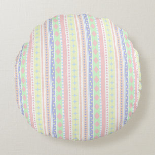 Niedliche Pastell Baby Print Rundes Kissen