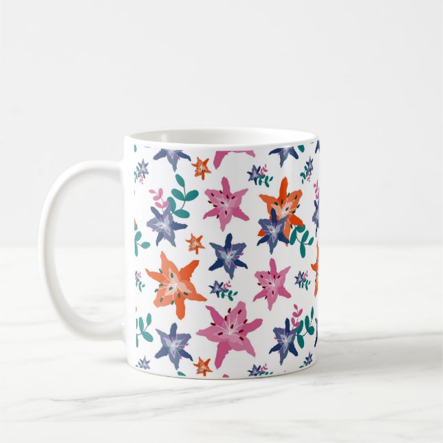 Niedliche Pastell-Blume Kaffeetasse (Links)
