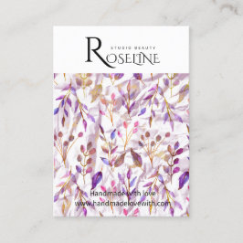 Niedliche Pastell-Frühling Lila Blume Vorleuchtung Visitenkarte