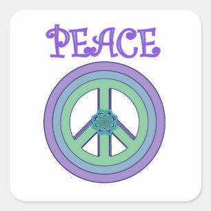Niedliche Pastell Lotus Peace Symbol Aufkleber